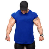 Brand mens Sleeveless shirts Summer Cotton Slim Fit