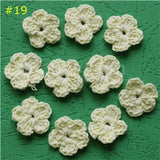 100 Colorfull Handmade Cotton Crochet Flowers, quilt scrapbooking