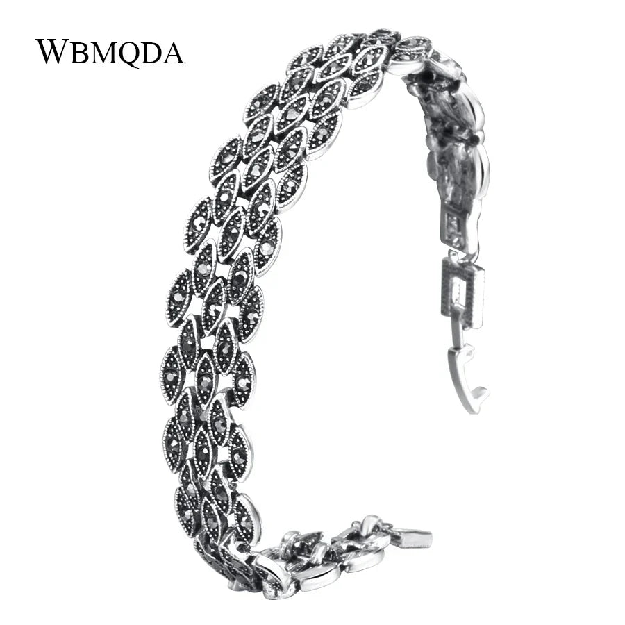 Vintage Black Crystal Eyes Bracelets For Women Accessories