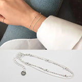 F.I.N.S 925 Sterling Silver Fashion Women's Bracelet Double