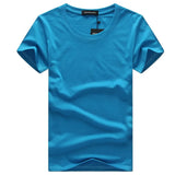 Casual Style Plain Solid Color Men's T-shirts Cotton