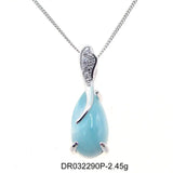 925 Sterling Silver Jewelry Dominica Natural Larimar Gemstone