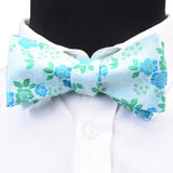 RBOCOTT Floral Self Tie Bow Tie Men's Silk