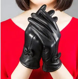 2020 women's genuine leather gloves red sheepskin gloves