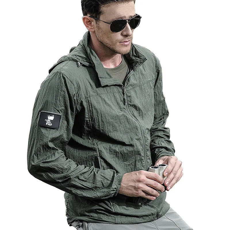 Lightweight Waterproof Tactical Jacket Men Summer Breathable Thin