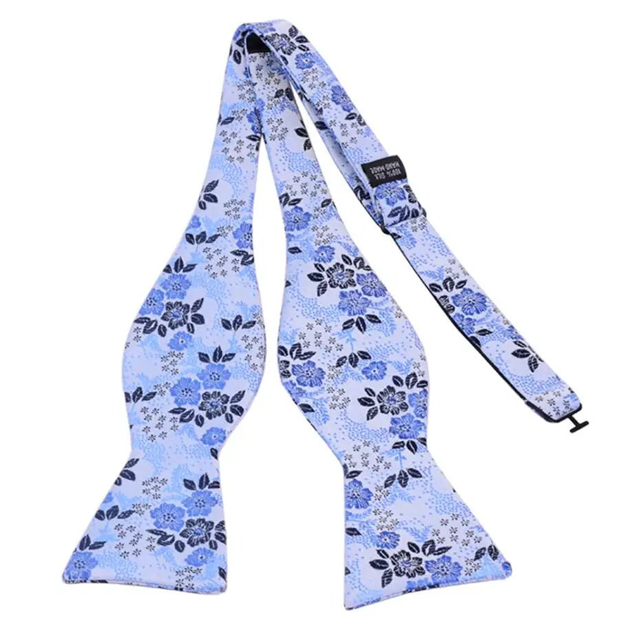 RBOCOTT Floral Self Tie Bow Tie Men's Silk