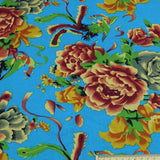 cottonlinen printed fabric chinese traditional Phoenix Peony flower