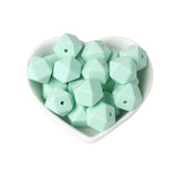 Joepada 100Pcs 14mm Hexagon Silicone Beads Food grade