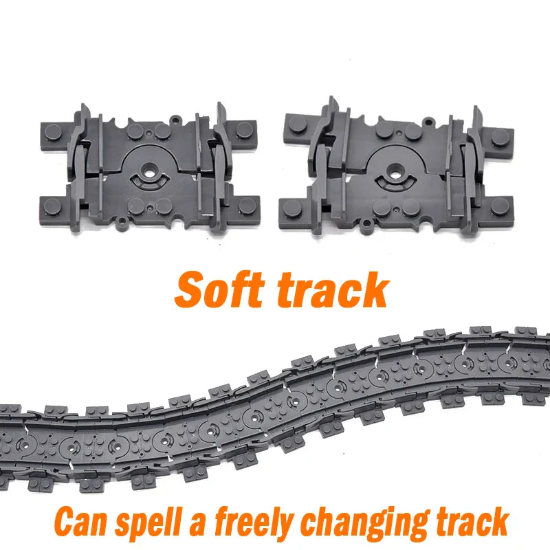 MOC Railway Track Train Tracks Straight Curved Soft
