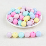 Joepeada 300Pcs/lots 12mm Round Silicone Teething Beads Food