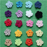 100 Colorfull Handmade Cotton Crochet Flowers, quilt scrapbooking