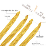 LUXUKISSKIDS 1mm Round Snake Chains Wholesale 10pcsPack Necklaces