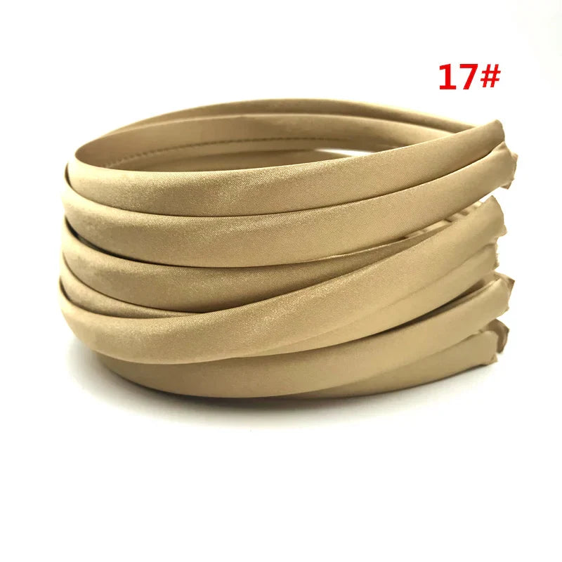 24Pcs/Lot 15mm 24 Colors Satin Fabric Covered Resin