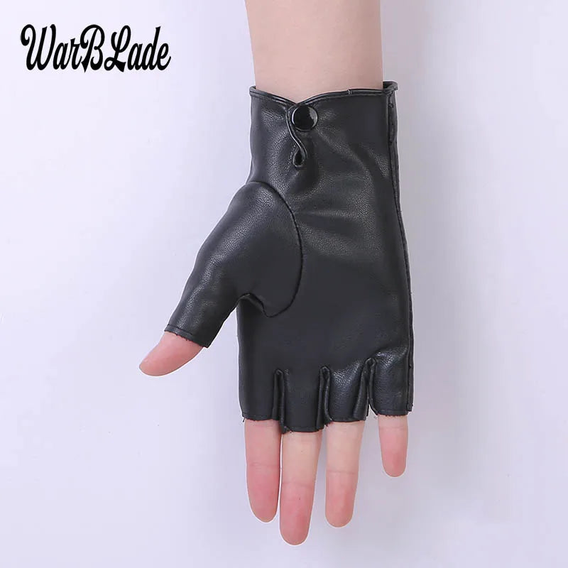 WarBLade Fashion Women Fingerless Gloves Breathable Soft Leather