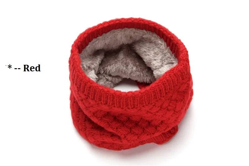 Female Warm Cashmere Tube Scarf Children Knitted Cowl