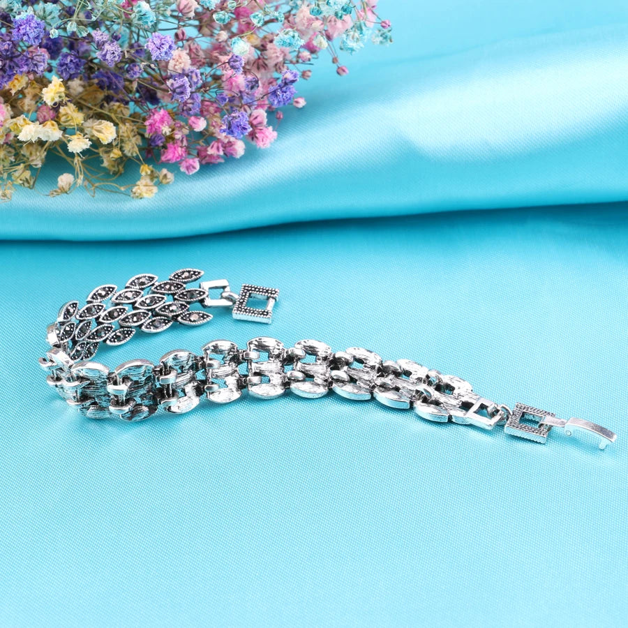Vintage Black Crystal Eyes Bracelets For Women Accessories