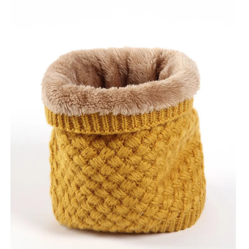 Female Warm Cashmere Tube Scarf Children Knitted Cowl