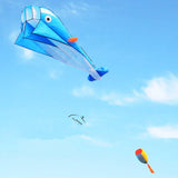 free shipping large dolphin kite flying soft kites