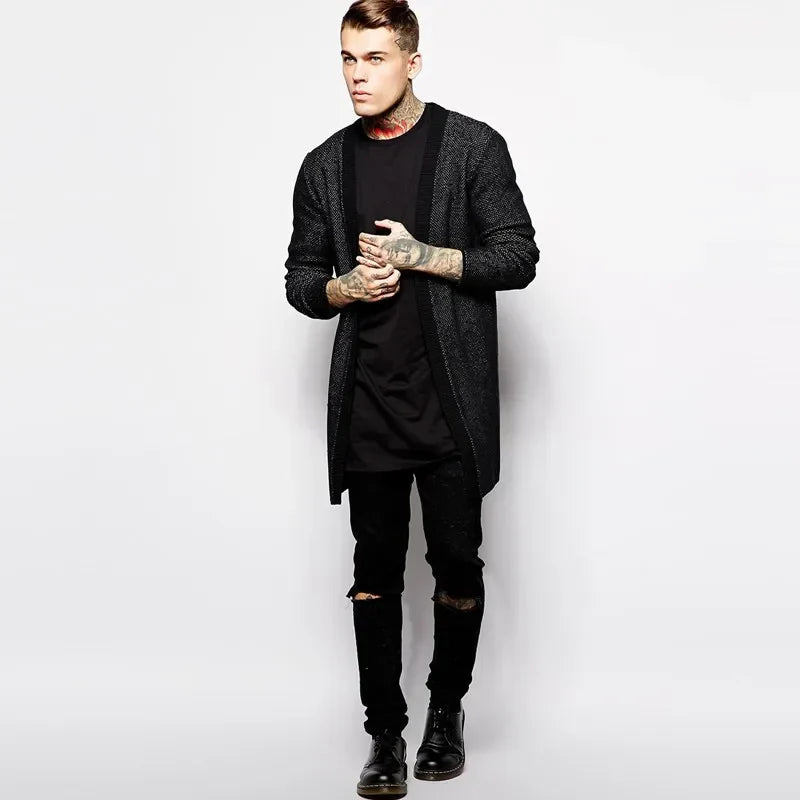2024 Brand New Clothing Mens Black Mens Long