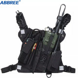 ABBREE Walkie Talkie Accessories Chest Harness Front Pack