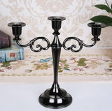 Silver Gold Black Bronze Metal Candlestick Holder Retro