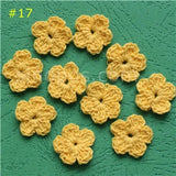 100 Colorfull Handmade Cotton Crochet Flowers, quilt scrapbooking
