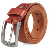 MEDYLA Men's Belt Natural Skin Cowhide Belt Vintage