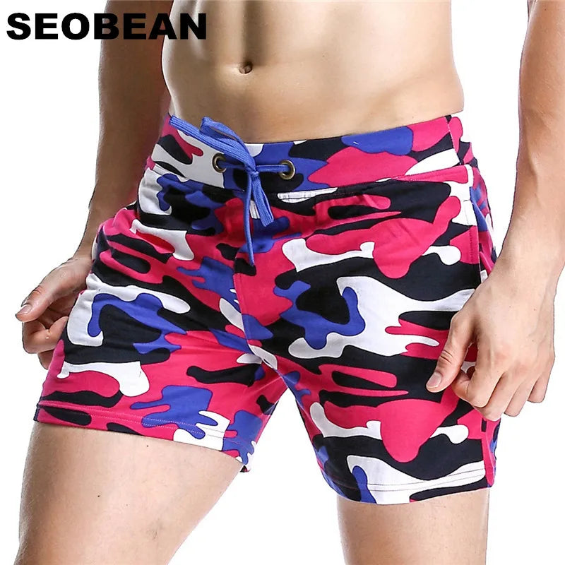 SEOBEAN Men's Camo Casual Shorts Summer Style Fashion