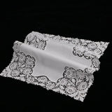 A007: White premium cotton lace handkerchiefs crochet hankies