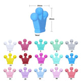 Joepada 10Pcs/lot Silicone Crown Beads Baby Teether Chew