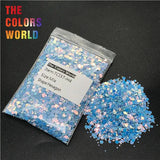 TCT-237 Hexagon Shape Mix Size Nails Glitter Nail