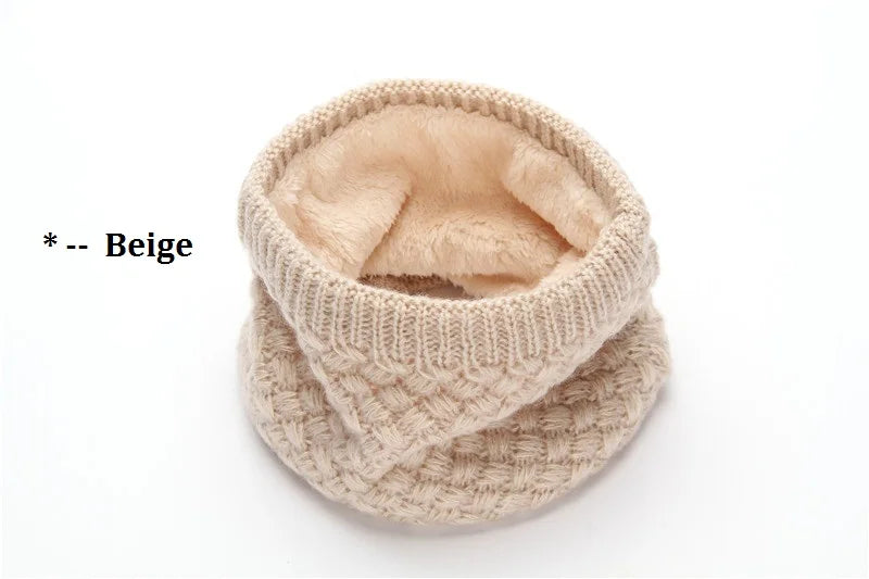 Female Warm Cashmere Tube Scarf Children Knitted Cowl