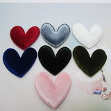 100pcs/lot DIY Velvet Heart padded applique Crafts with