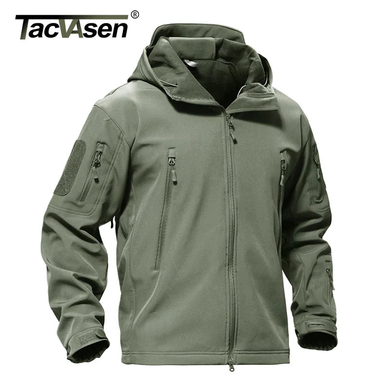 TACVASEN Winter Waterproof Fleece Lined Jackets Men's Safari