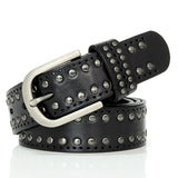 3.3CM Punk Lady Belts Rivet Women Belt High