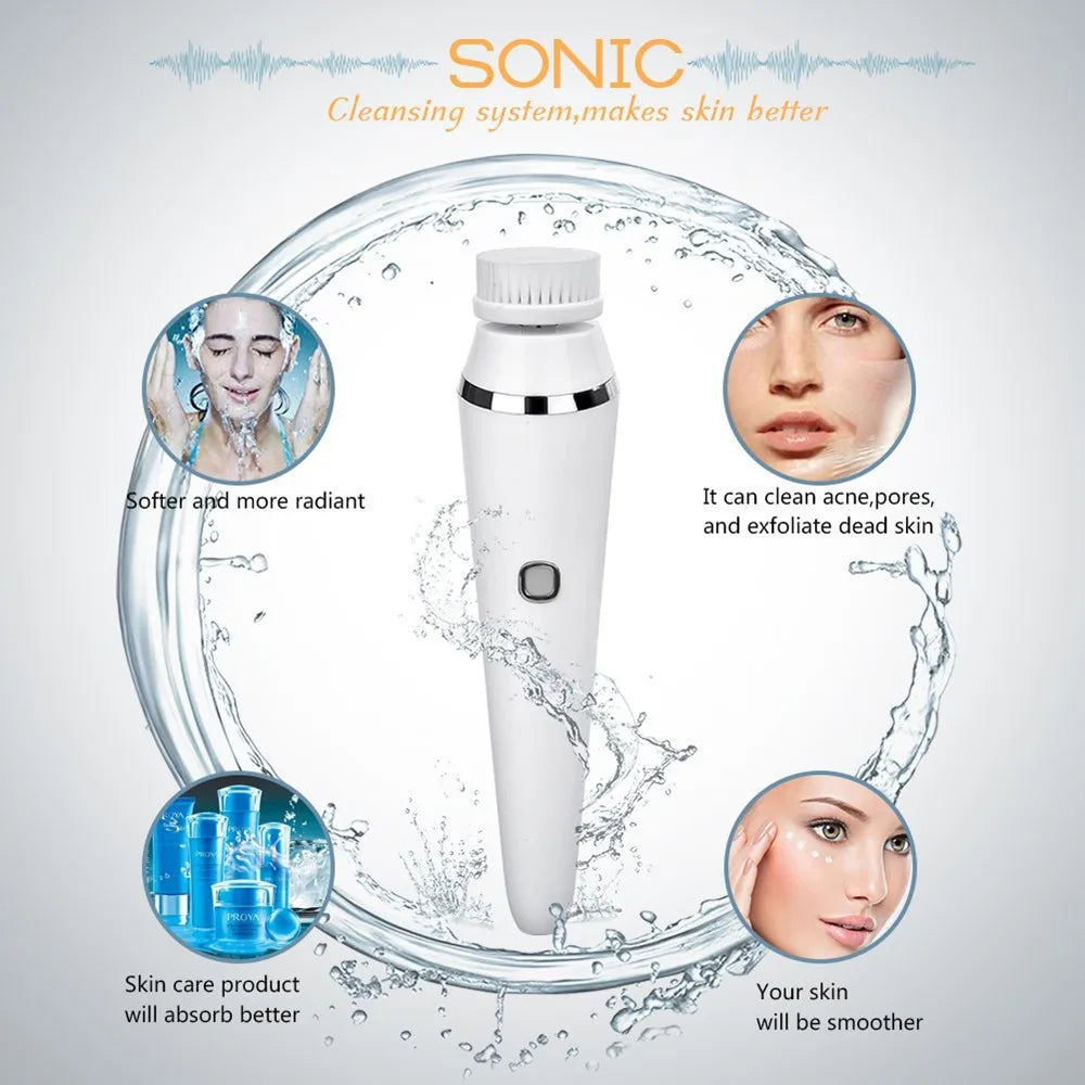 3 in 1 Facial cleansing Brush Set for