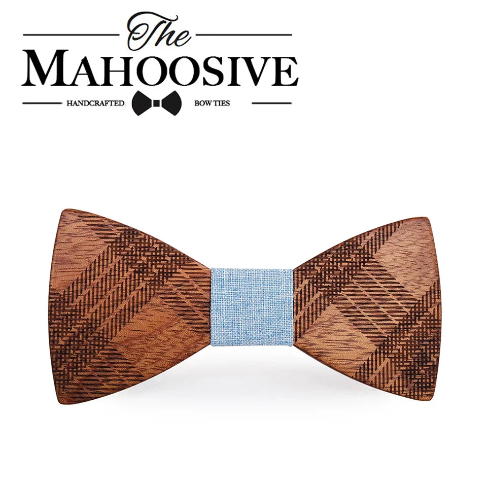 Mahoosive Wood Bow Ties for Mens Wedding Suits