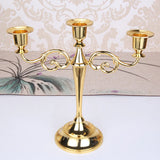 Silver Gold Black Bronze Metal Candlestick Holder Retro