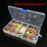 30pcs/10pcs Boxed Rotating Spoon Kit Lure Fishing Lures