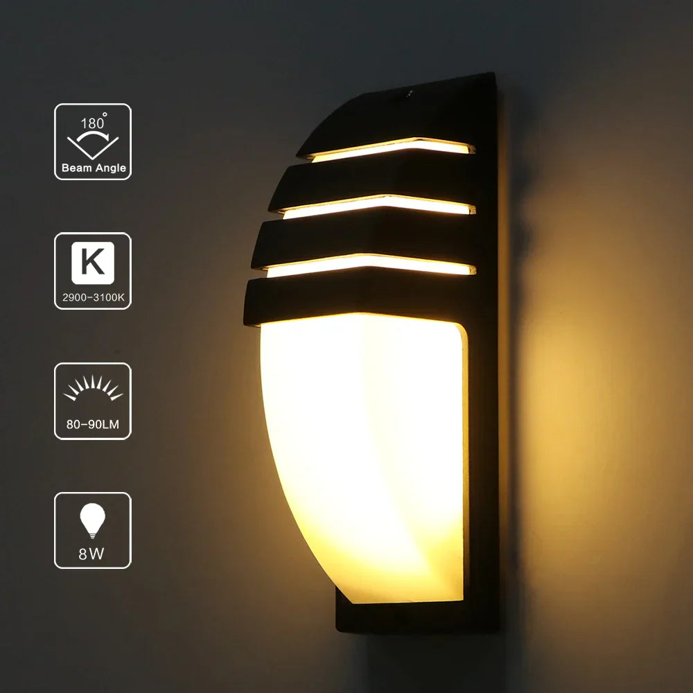 12W Waterproof LED Porch Lights Outdoor Wall Lamp