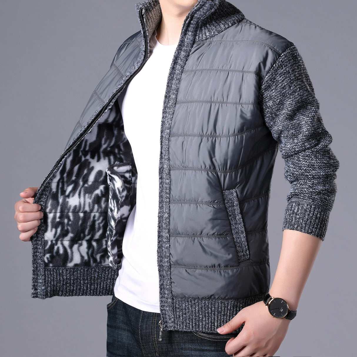 New Men's Thick Sweater Coat Male Autumn Winter