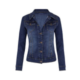 Short Denim Jackets Women autumn Wash Long Sleeve