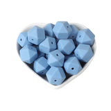Joepada 100Pcs 14mm Hexagon Silicone Beads Food grade