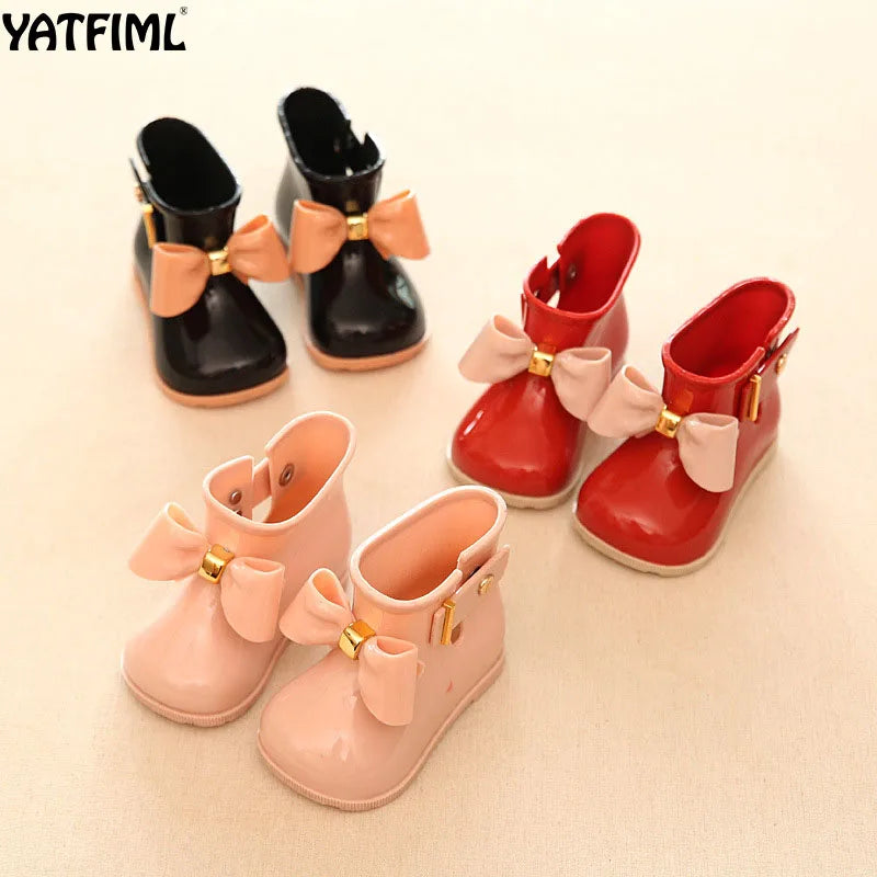 YATFIML Fashion baby girl rain boots PVC waterproof