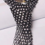 TWOTWINSTYLE Tie Necklace With Scarf For Women Diamonds