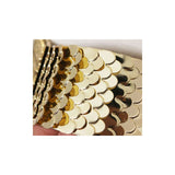 4.5cm Wide Elastic Black Belt Gold Metal Fish