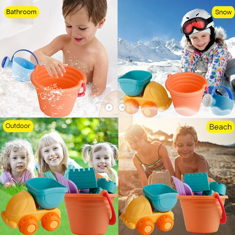 Summer Silicone Soft Baby Beach Toys Kids Mesh