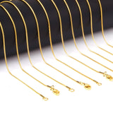 LUXUKISSKIDS 1mm Round Snake Chains Wholesale 10pcsPack Necklaces