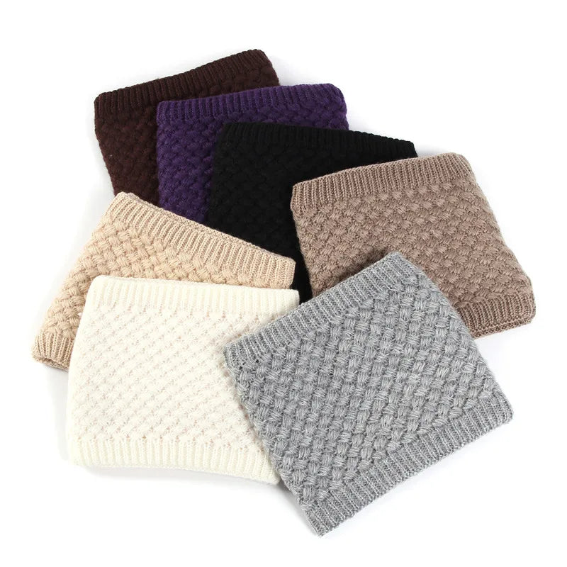 Female Warm Cashmere Tube Scarf Children Knitted Cowl