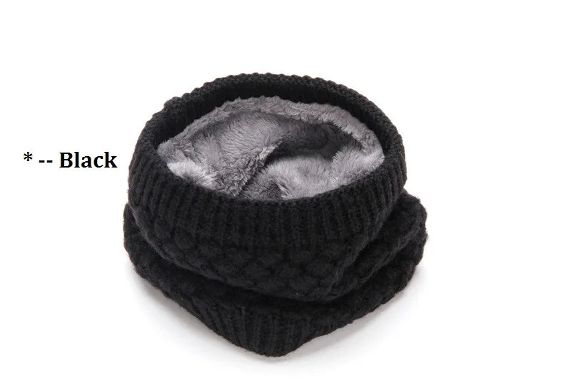 Female Warm Cashmere Tube Scarf Children Knitted Cowl